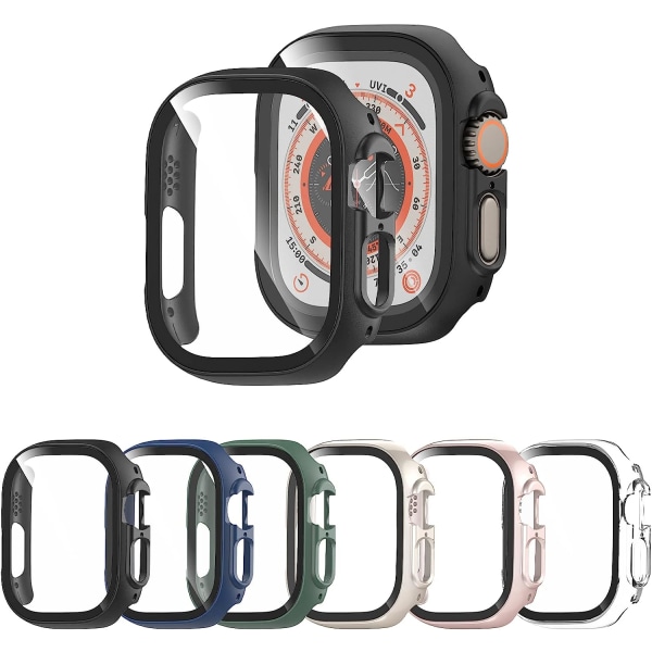 6-pack case för Apple Watch Ultra 49 mm med skärm i härdat glas 6-Pack 1 49mm