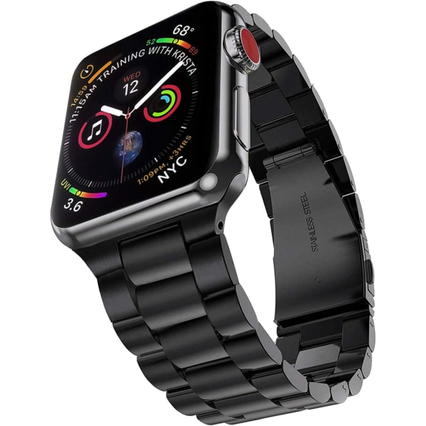 Ersättning för Apple Watch-armband 38mm 40mm 42mm 44mm 3 blades Black 38mm/40mm/41mm