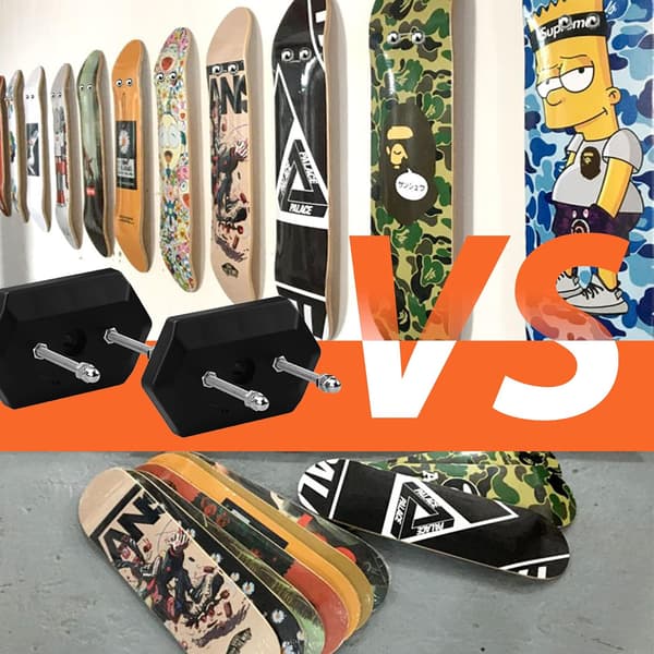 Väggfästen för skateboarddäck