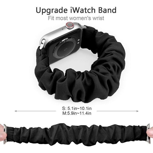 Watch kompatibelt med Apple Watch Band Scrunchie 38mm 40mm 41mm