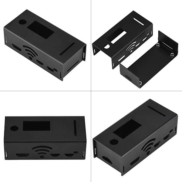 Aluminiumlegeringsfodral för Raspberry Pi ZERO Svart
