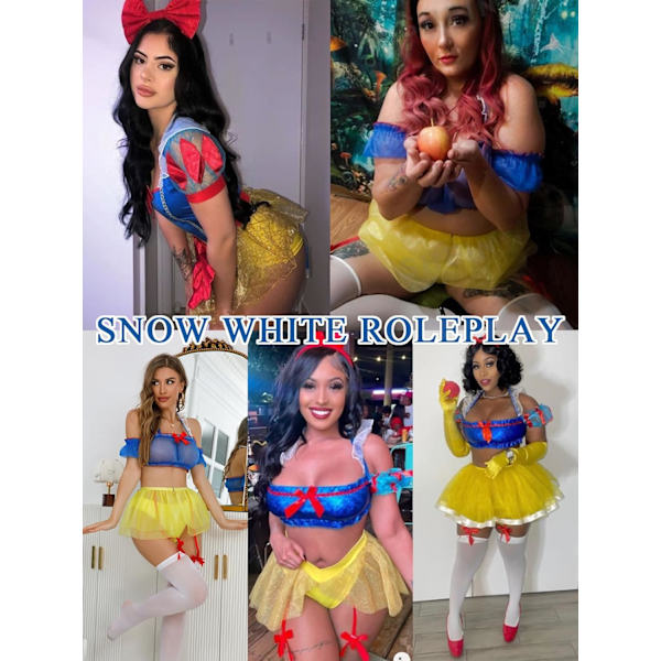 2025 Senaste Modell Cosplay Underkläder för Kvinnor 7 Delar Sexiga Rollspelsdräkter Halter Crop Top Mini Kjol Set med Strumpor 3X-Large