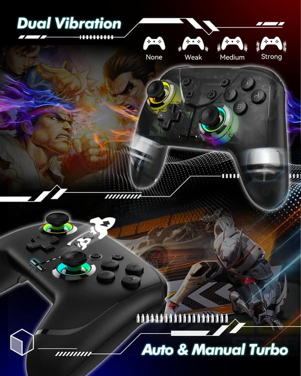 2025 Seneste Model Trådløs Switch 2 Pro Controller til Nintendo Switch 2/Switch/Lite/OLED, Bluetooth Gaming Controller til iPhone/Android/