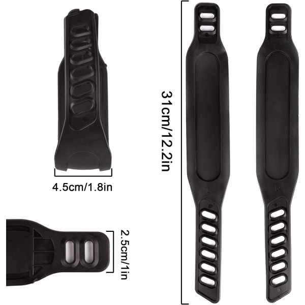 Träningscykelpedalremmar - Heavy Duty justerbara remmar för spinning motionscykel