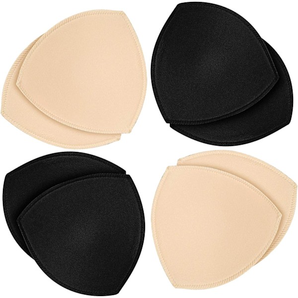 Bröstkuddar för BH 2 Beige+ 2 Black M