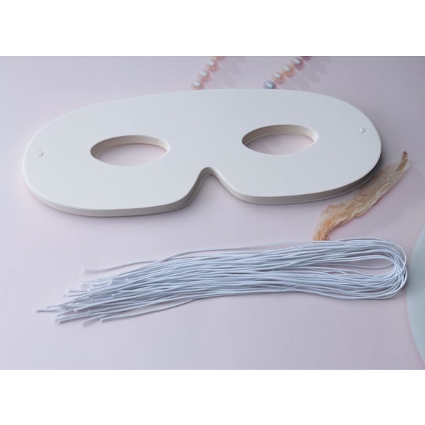 2025 Senaste Modell 24 st Pappersögonmasker för DIY Vita Tomma Maskeradmasker för Målning Kostymfester Student Skola Pr