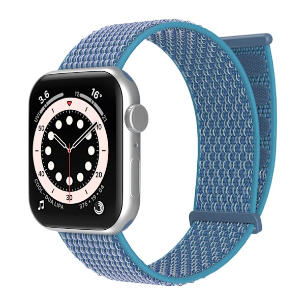 Passar Apple Woven Watch med Nylon Loop Dubbel Spänne blue 38/40/41MM