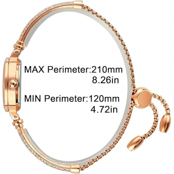 (Sort) Dameur Analog Quartz Ur Diamant Armbånd