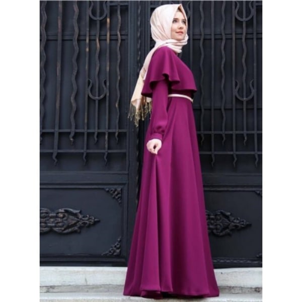 Muslim Cape Large Kläder för kvinnor med lång kjol Purple L