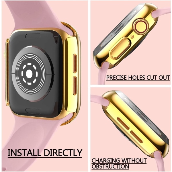 40 mm case kompatibel med Apple Watch Series 4 5 6 Se 40 mm härdat