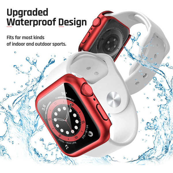 Vattentätt case för Apple Watch 41mm Series 7 Red 41mm