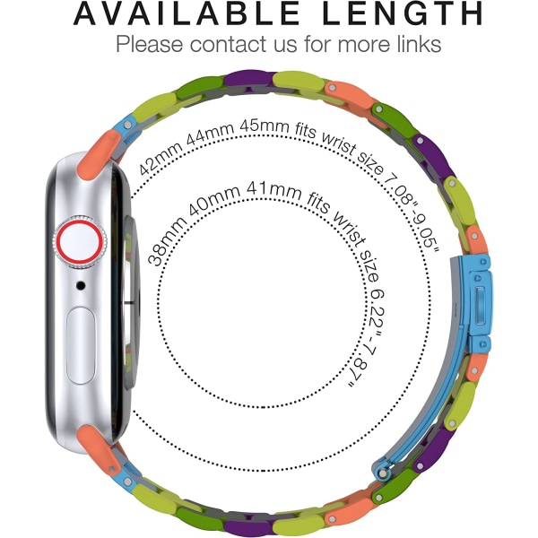 Kompatibel med Apple Watch Band 49mm 45mm 44mm 42mm 41mm Multicolor City 41mm 40mm 38mm