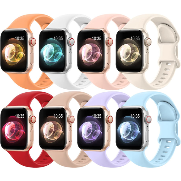 8-pack band kompatibel med Apple Watch-band 38 mm 40 mm 8pcs 4 42/44/45/49MM