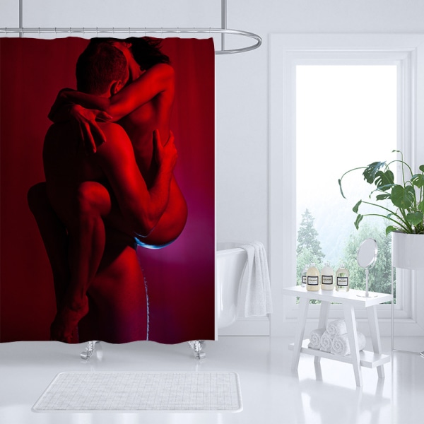 Printed vattentäta duschdraperier för hotell med form 100X180cm