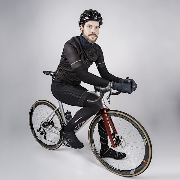 2025 Senaste Modell  Klassiska Värmande Cykelärmar Halkfria Värmande Cykelärmar Höst Vinter Ullfodrade Cykelärmar Svarta Medium