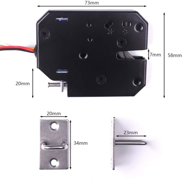 1 st. DC 12V 2A Elektroniskt Skåplås för Låda Pantry