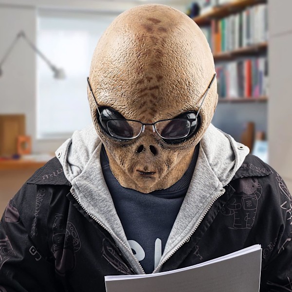 2025 Senaste Modell Alien Mask Utomjordisk Biologisk Latex Helhuvud Realistiska Masker Maskerad för Halloween Karneval Kostym