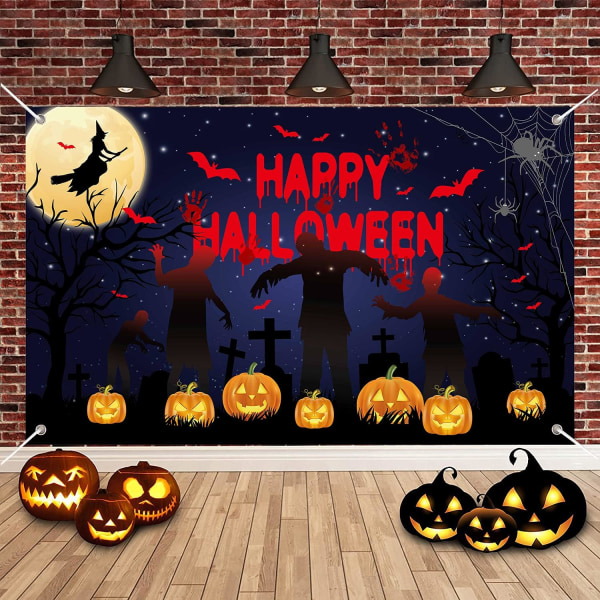 Stor Halloween Bakgrundsbanner - Glad Halloween Tygbanner