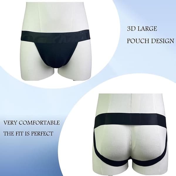 2025 Siste Modell JOCKMAIL Jockstrap Truser Atletisk Jockstrap Bomull Sømløse Stringundertøy for Menn black M