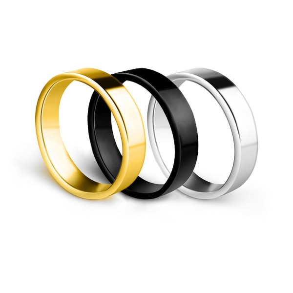 3 titan stål ring innerdiameter 18 mm rostfritt stål finger ring