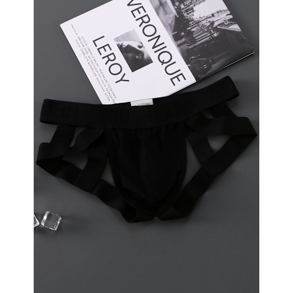2025 Senaste Modell Herr Jockstrap Underkläder Tanga Atletiska Stöd Svart XX-Large