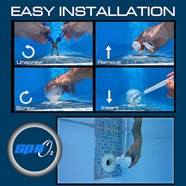 Högkvalitativt, helt nytt Venturi Pool Aerator Set, ABS-injektion, Passar de flesta 1-1/2\" returmunstycken (för Hayward-typ returer)