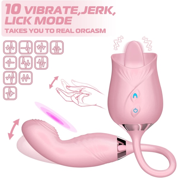 2025 Senaste Modell  Ros Sexleksak för Kvinnor Sex - 3in1 Uppgraderad Ros Sexstimulator för Kvinnor