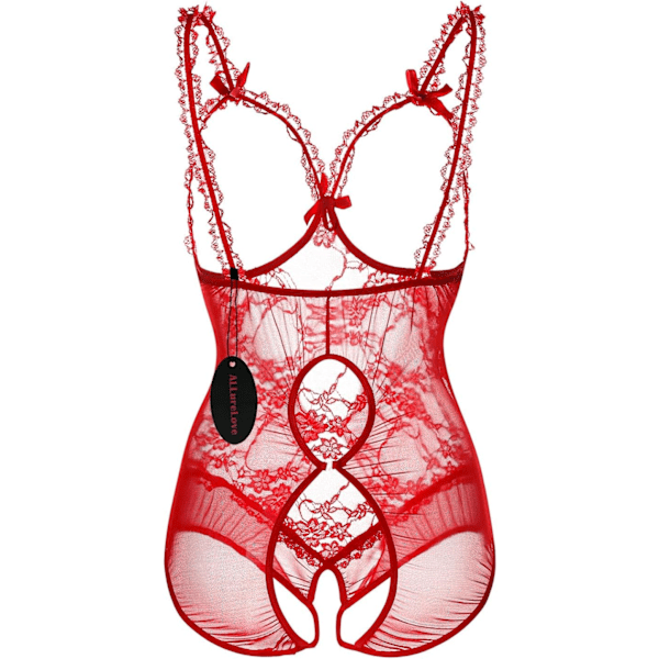 2025 Senaste Modell Plus Size Underkläder för Kvinnor Sexig Hel Teddy Alla Hjärtans Dag Underkläder Bodysuit