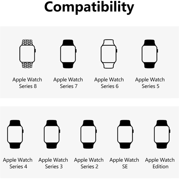 [3-PACK] Armband kompatibel med Apple Watch 41 mm 40 mm 3pcs 11 42/44/45mm-L