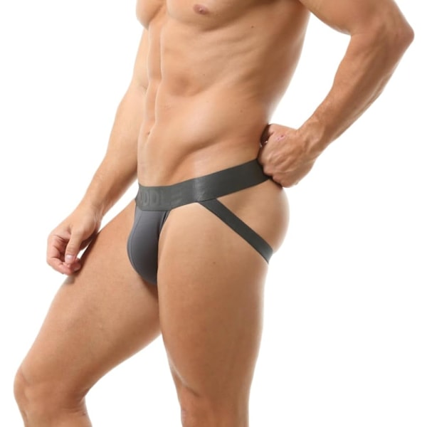 2025 Senaste Modell Herr Jockstrap Atletisk Support Manlig Aktiv Sport Jock Straps Underkläder Mörkgrå XX-Large