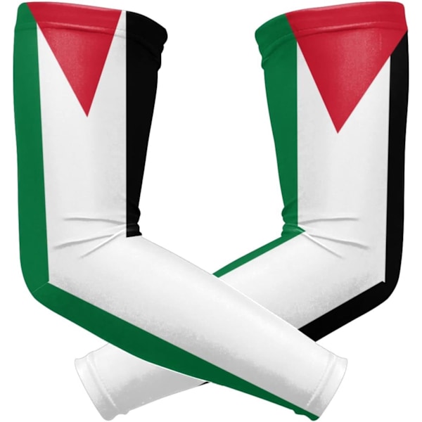 2025 Senaste Modell Palestinska Flaggan Ärmar Värmande eller Kylande Armskydd UV-skydd Solskydd Sport Cykling 1 Par (2 Ärmar) Vit One Size