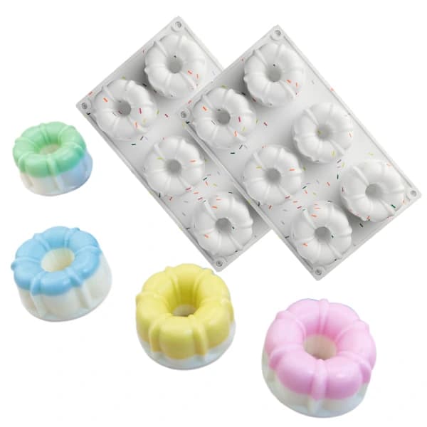 2 stk Mini Bundt Kakeform Hvit