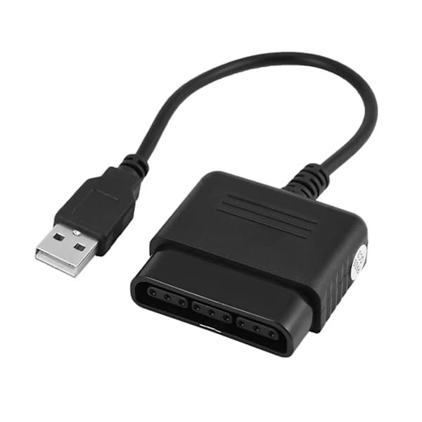 Sony PS2-kontroll till USB-adapter, kompatibel med PS3 och Windows PC.