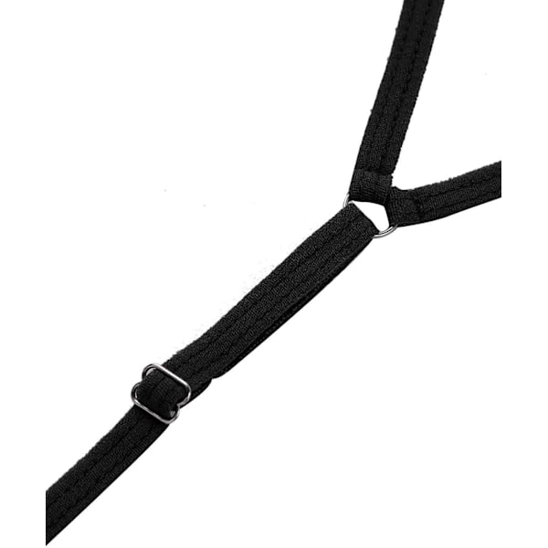 Micro V-formad stringbikini för damer, baddräkt i ett stycke, monokini, stringbody, svart, One Size