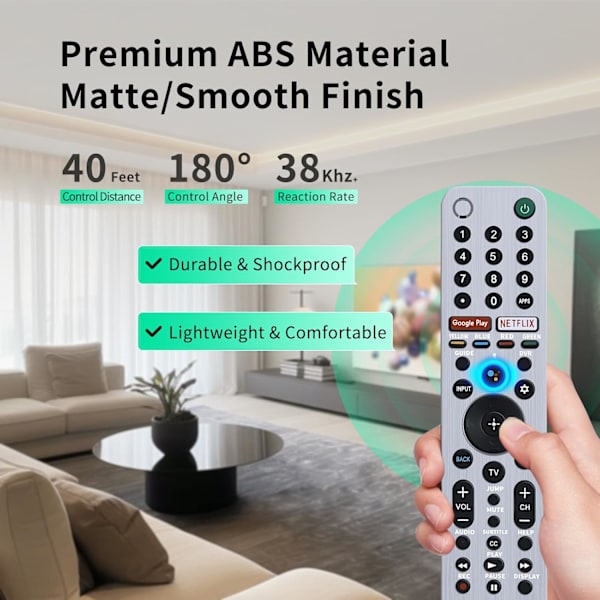 2025 Senaste Modell RMF-TX600U Röstfjärrkontroll Ersättning för Alla Sony Smart TV XBR/KD/XR Serier X750H X75CH A9S Etc Fjärrkontroll VIT