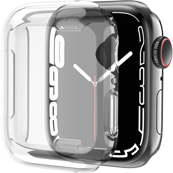 2 st genomskinligt case som är kompatibelt med Apple Watch Series 7 4