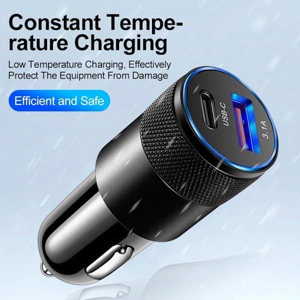 USB billaddare Typ-C PD snabbladdning telefonadapter (UK-version) för iPhone