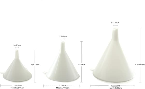 Plasttrakt, sett med 3, sett med tre, hvit