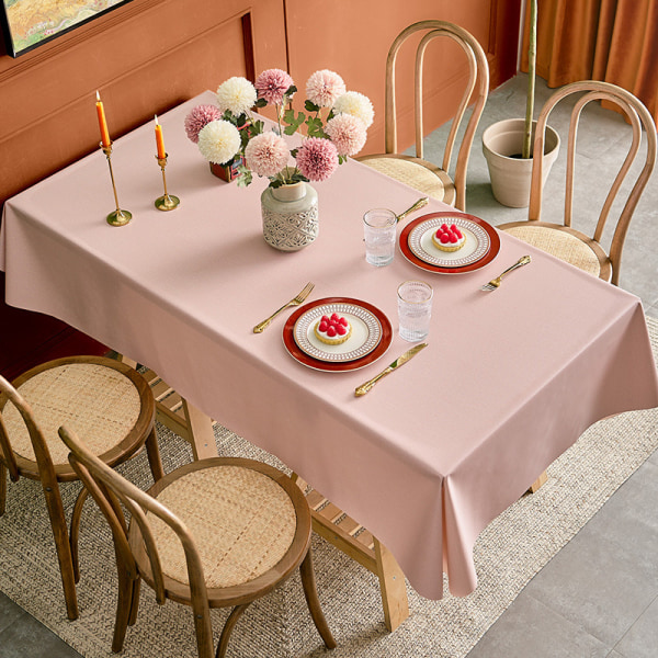 Vattentät bordsduk, tvättfri, matbord Deluxe hotell pink 90*140cm