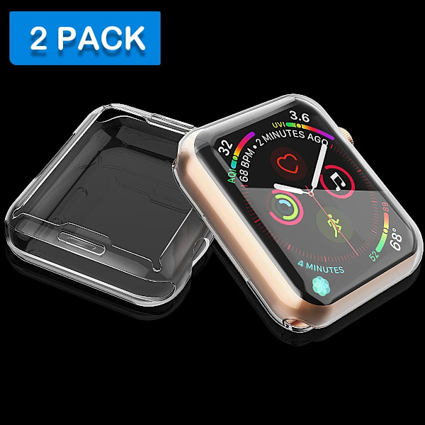 [2-pack] 41 mm-fodral för Apple Watch Series 8 Transparent 41mm