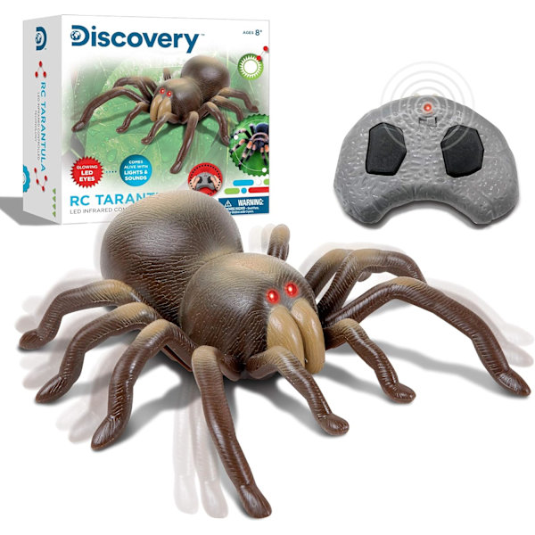 2025 Senaste Modell Discovery™ RC Tarantula Spindel – Fjärrstyrd Leksaksspindel med Realistiska Rörelser, Röda LED-Ögon & Vridande Ben |