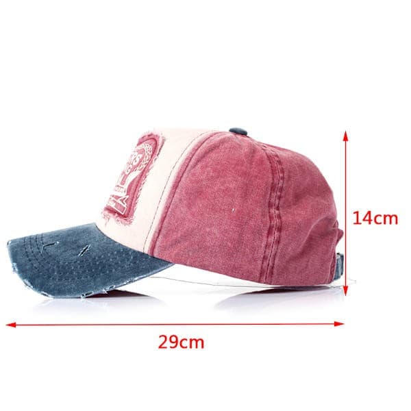 Unisex baseballkeps, vinröd