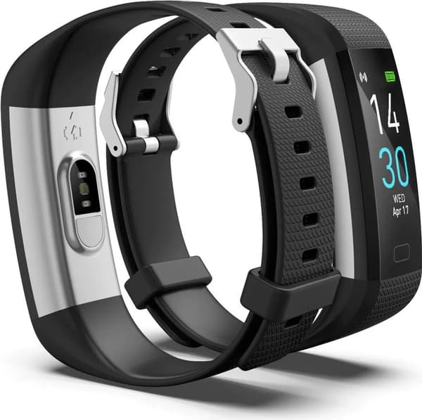 Fitness-tracker med pulsmåler og blodtryksmålerfunktioner