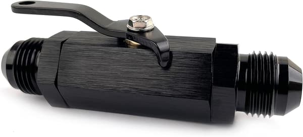 6 Bränslestängningsventil 6 till 6 Hanflödeskontroll Avstängningsventiler Montering Aluminium Anodiserad