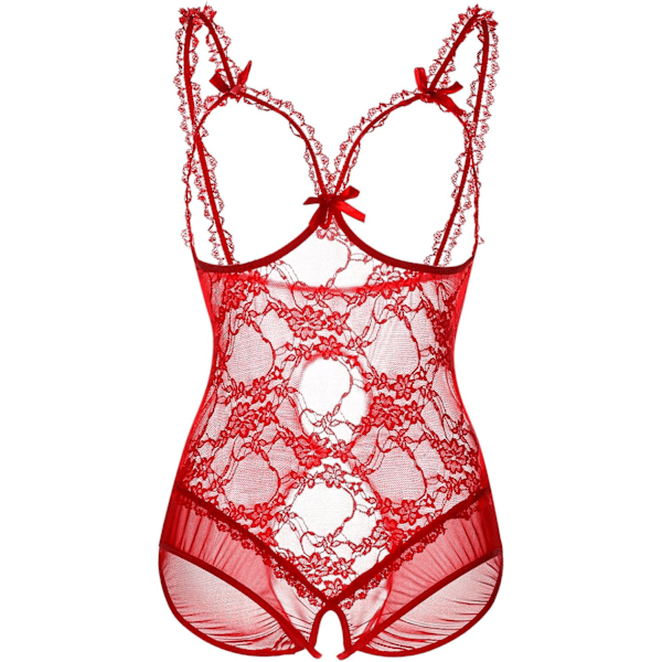 2025 Senaste Modell Plus Size Underkläder för Kvinnor Sexig Hel Teddy Alla Hjärtans Dag Underkläder Bodysuit