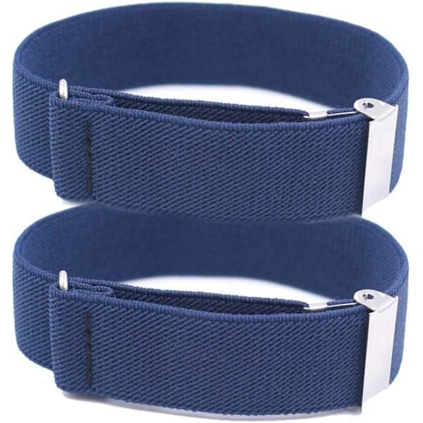 2025 Senaste Modell Elastiska Justerbara Armband Skjortstrumpeband Ärmhållare 1 \"B*31,75 L - Mörkblå