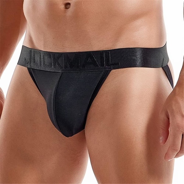 2025 Senaste Modell Herr Jockstrap Underkläder Atletiskt Stöd Prestanda Jockstrap Elastisk 2-pack Svart XX-Large