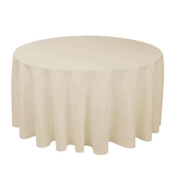 Rund polyesterduk, maskinvaskbar - Champagne 240cm