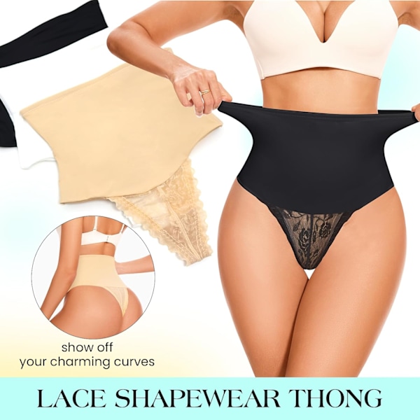 2025 Senaste Modell  Tummy Control Trosa Shapewear Kroppsformande Underkläder Mellanhög Midja Slimmande Trosor Formande Spets Girdle Trosa f