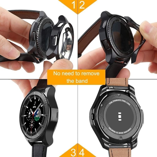 Fodral för Samsung Galaxy Watch 4 Classic (42mm 46mm) Mjuk TPU